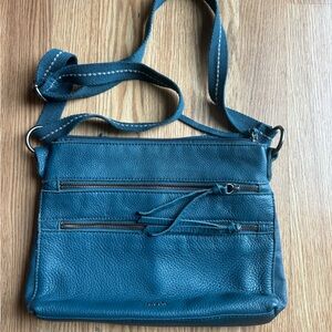 The Sak Teal Leather Crossbody Bag